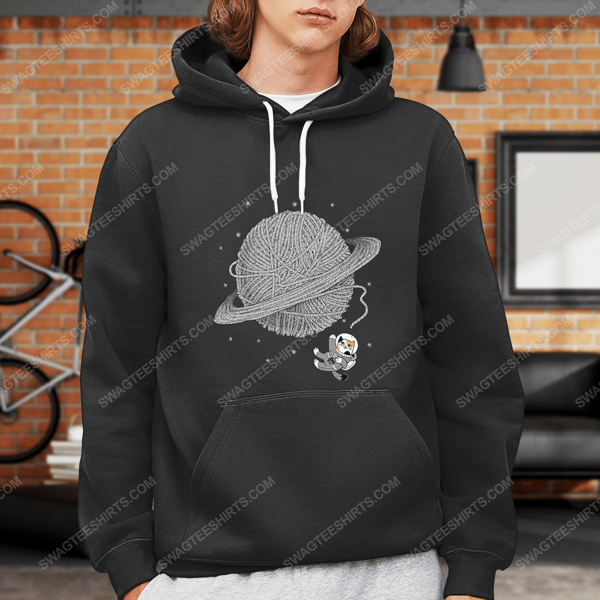 Astronaut and cat lover hoodie 1(1)