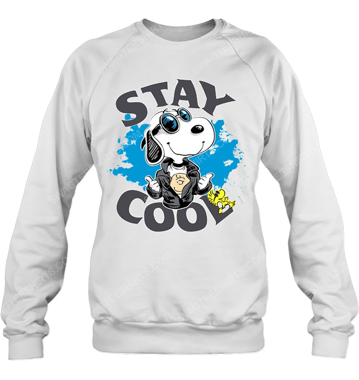 Charlie brown snoopy and woodstock stay cool sweatshirt(1)