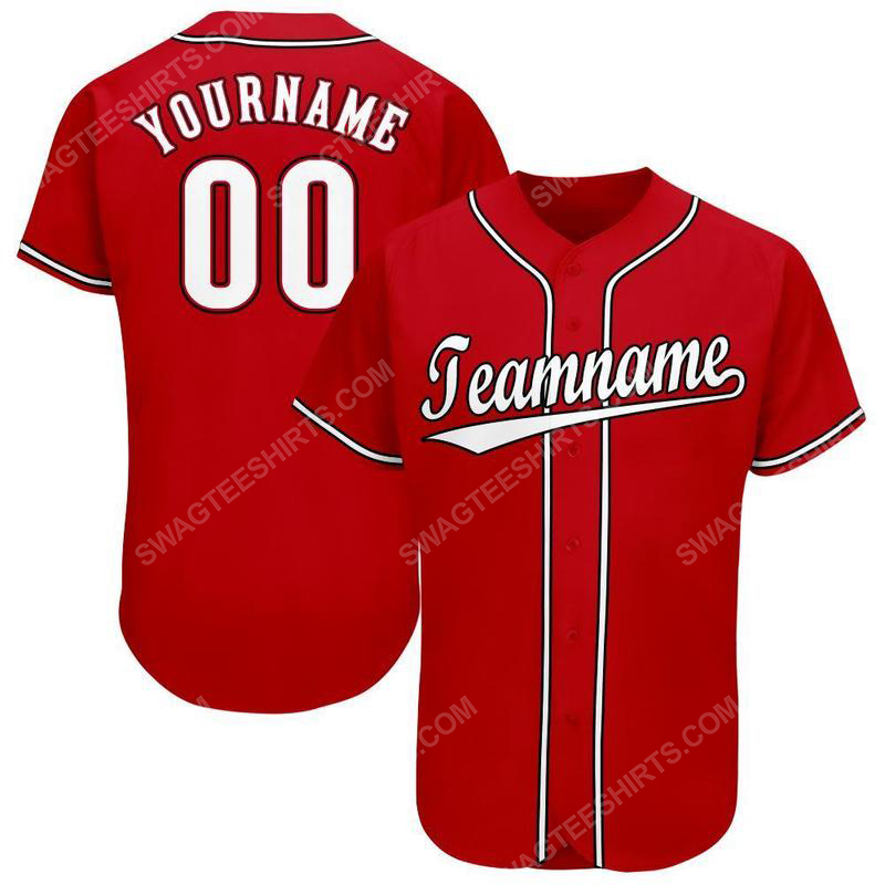 Custom team name Cincinnati Reds baseball jersey 1(1)
