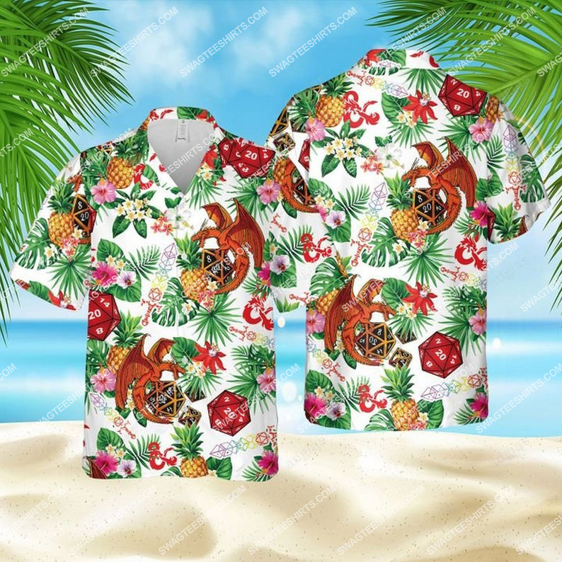 Dice pineapple dragon dice game summer vacation hawaiian shirt 1 - Copy (2)