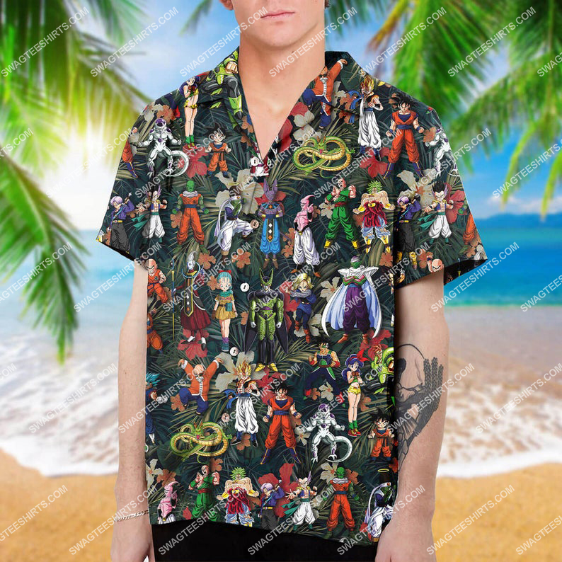 Dragon ball z characters summer vacation hawaiian shirt 1 - Copy (2)