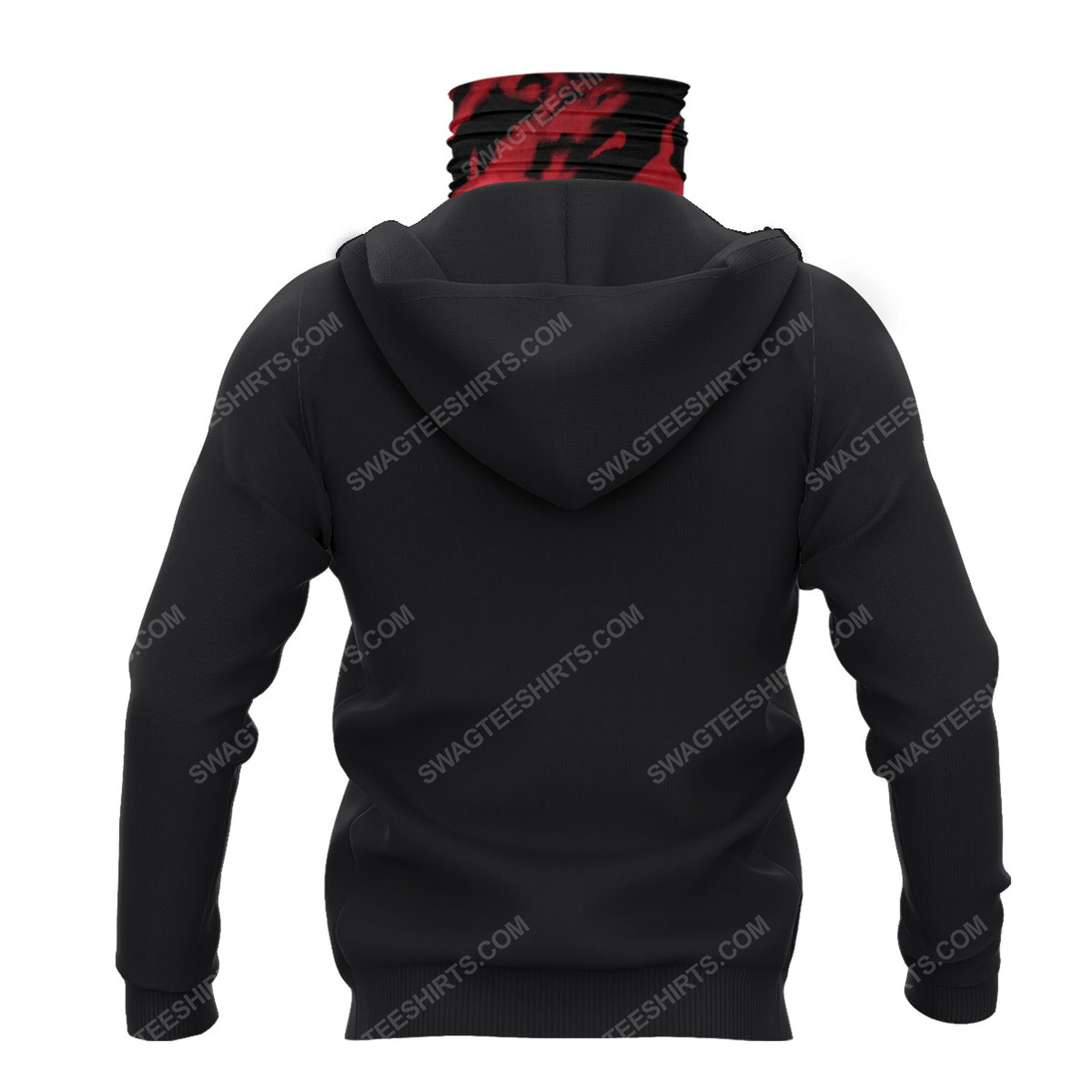 Face red demon for halloween full print mask hoodie 3(1)