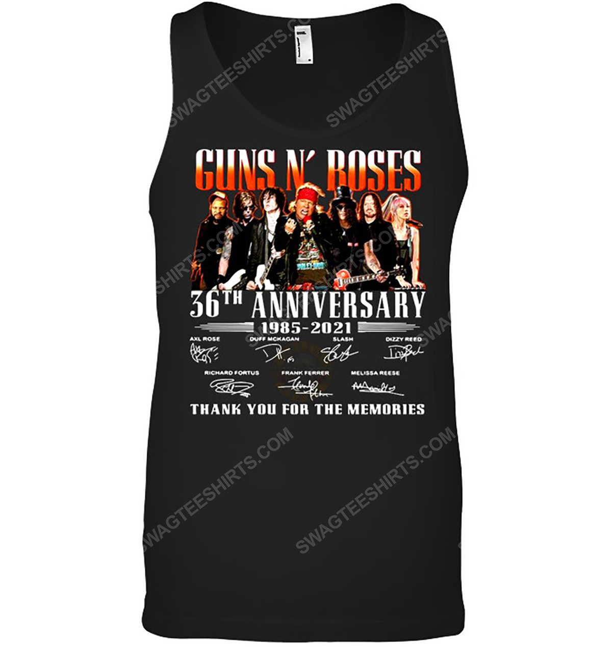 Guns n roses 35th anniversary thank you for memories tank top 1