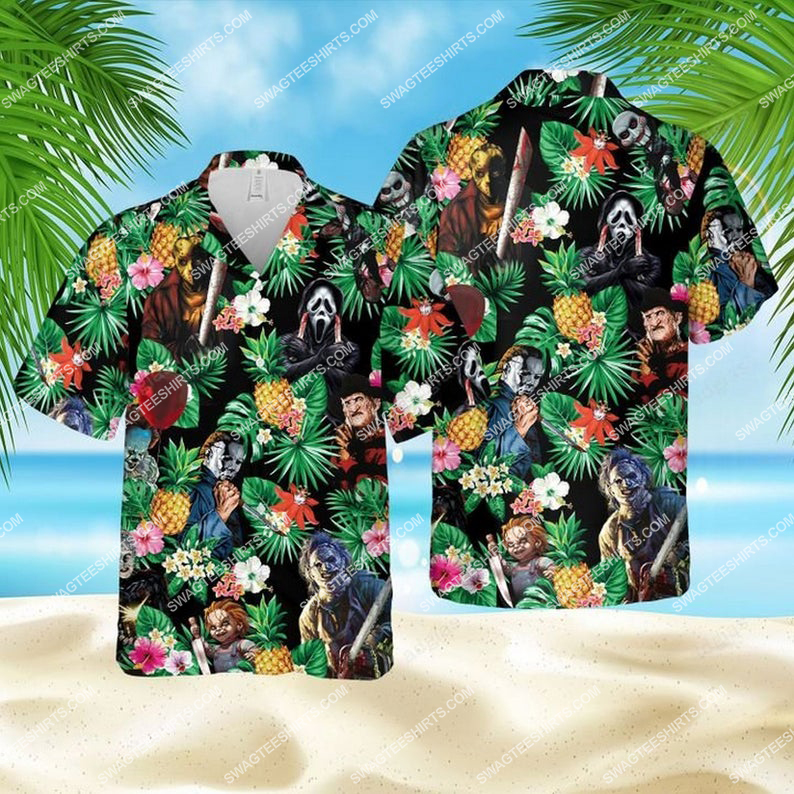 Horror characters halloween movie hawaiian shirt 1 - Copy (2)