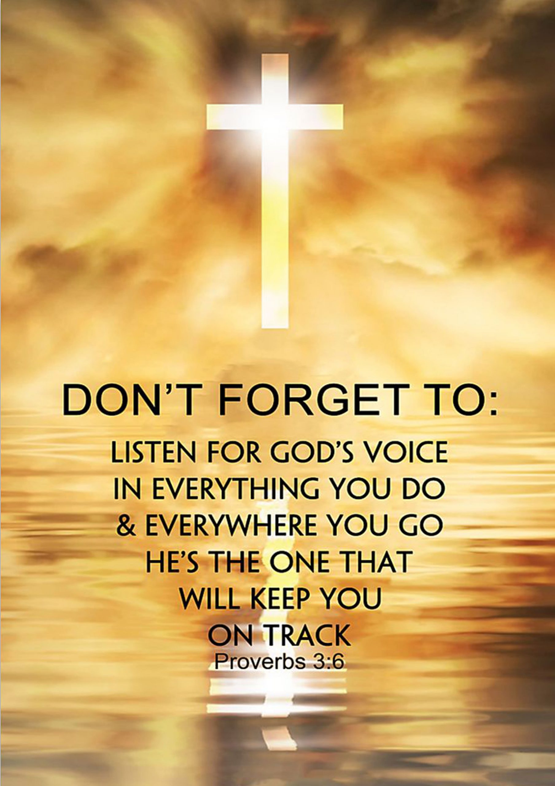 Jesus Christ dont forget to listen fot God's voice in everything poster 1
