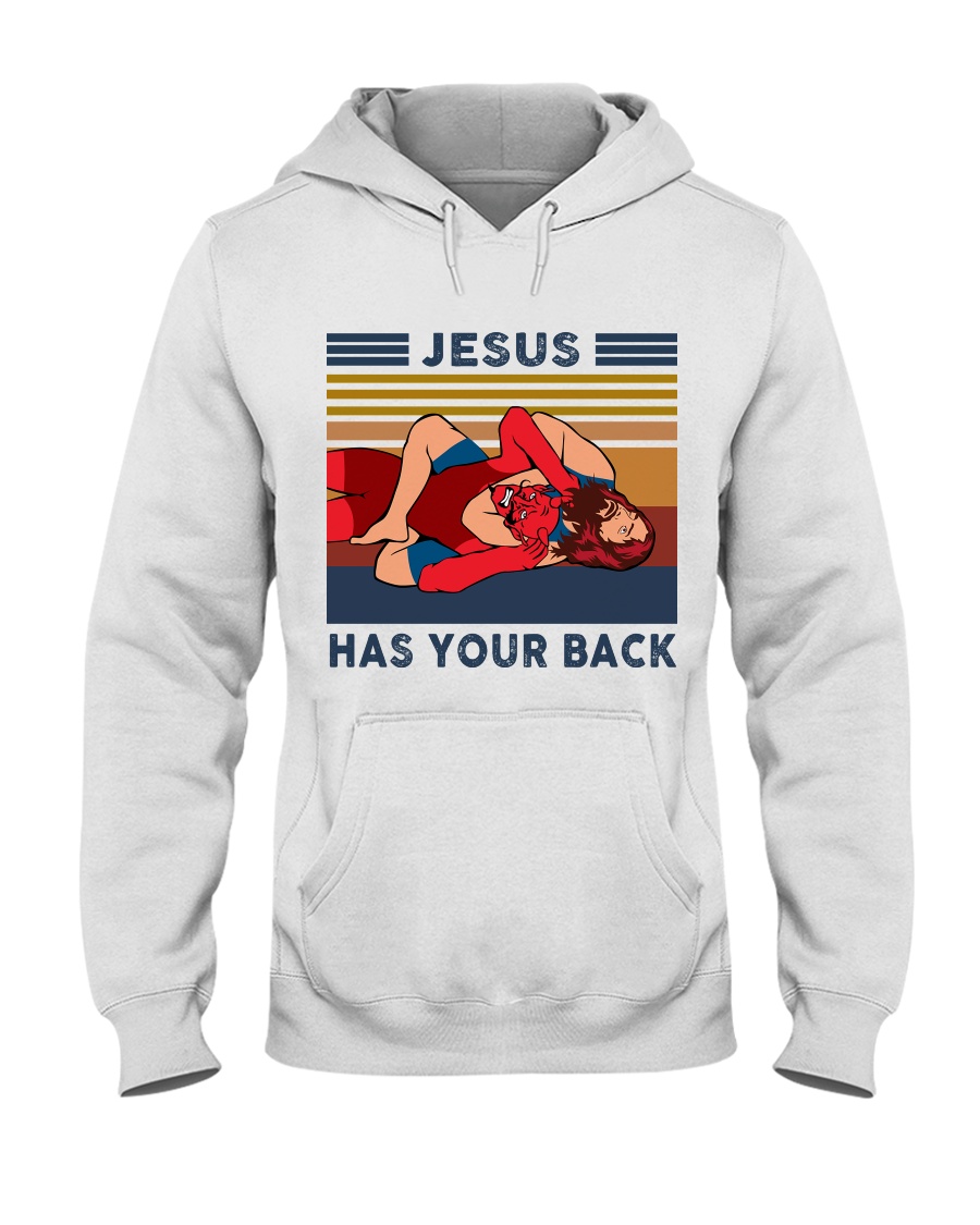 Jesus jiu jitsu has my back vintage hoodie