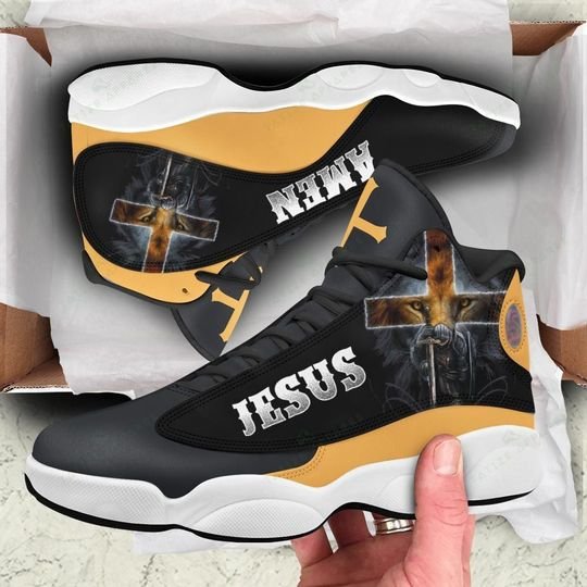 Jesus lion warrior all over printed air jordan 13 sneakers 2