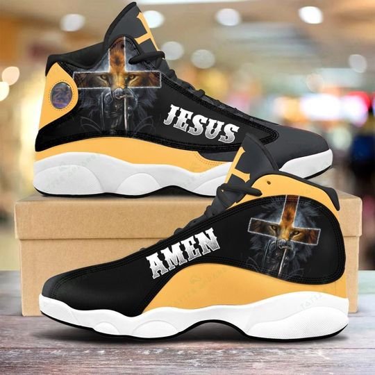 Jesus lion warrior all over printed air jordan 13 sneakers 4