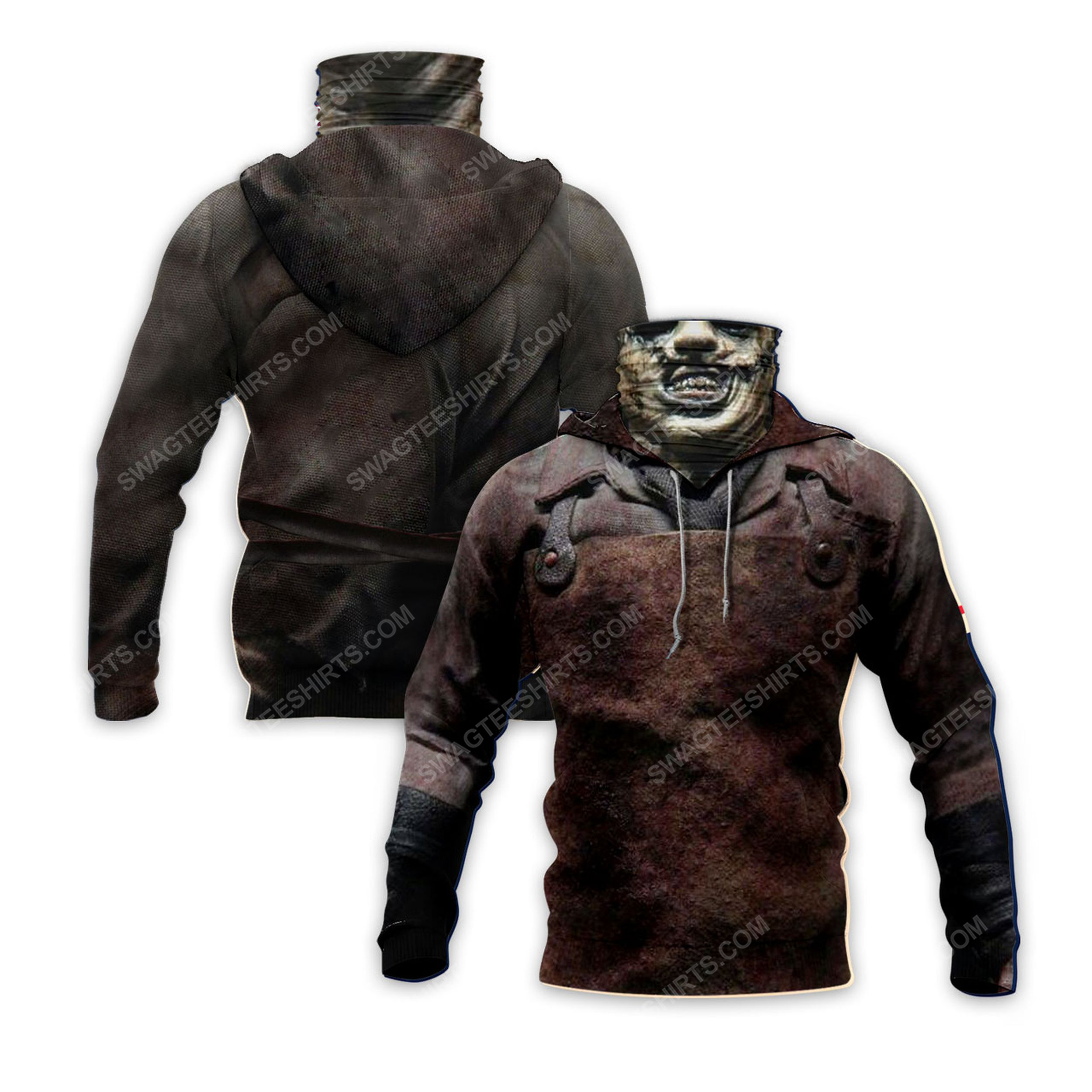 Leatherface the texas chain saw massacre ​for halloween full print mask hoodie 2(1)