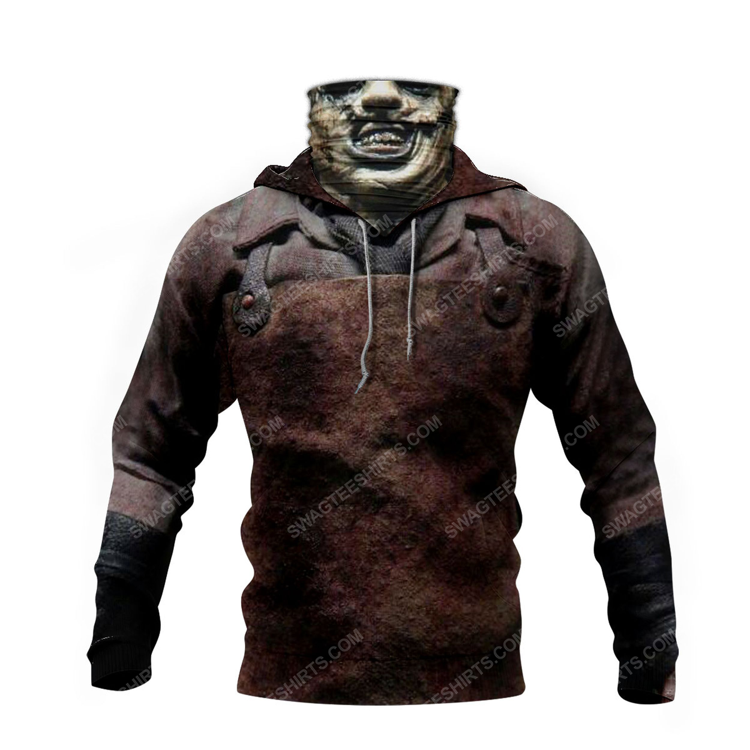 Leatherface the texas chain saw massacre ​for halloween full print mask hoodie 4(1)