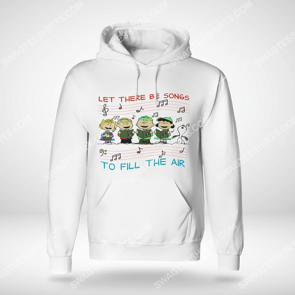 Let there be songs to fill the air snoopy and grateful dead rock band hoodie(1)
