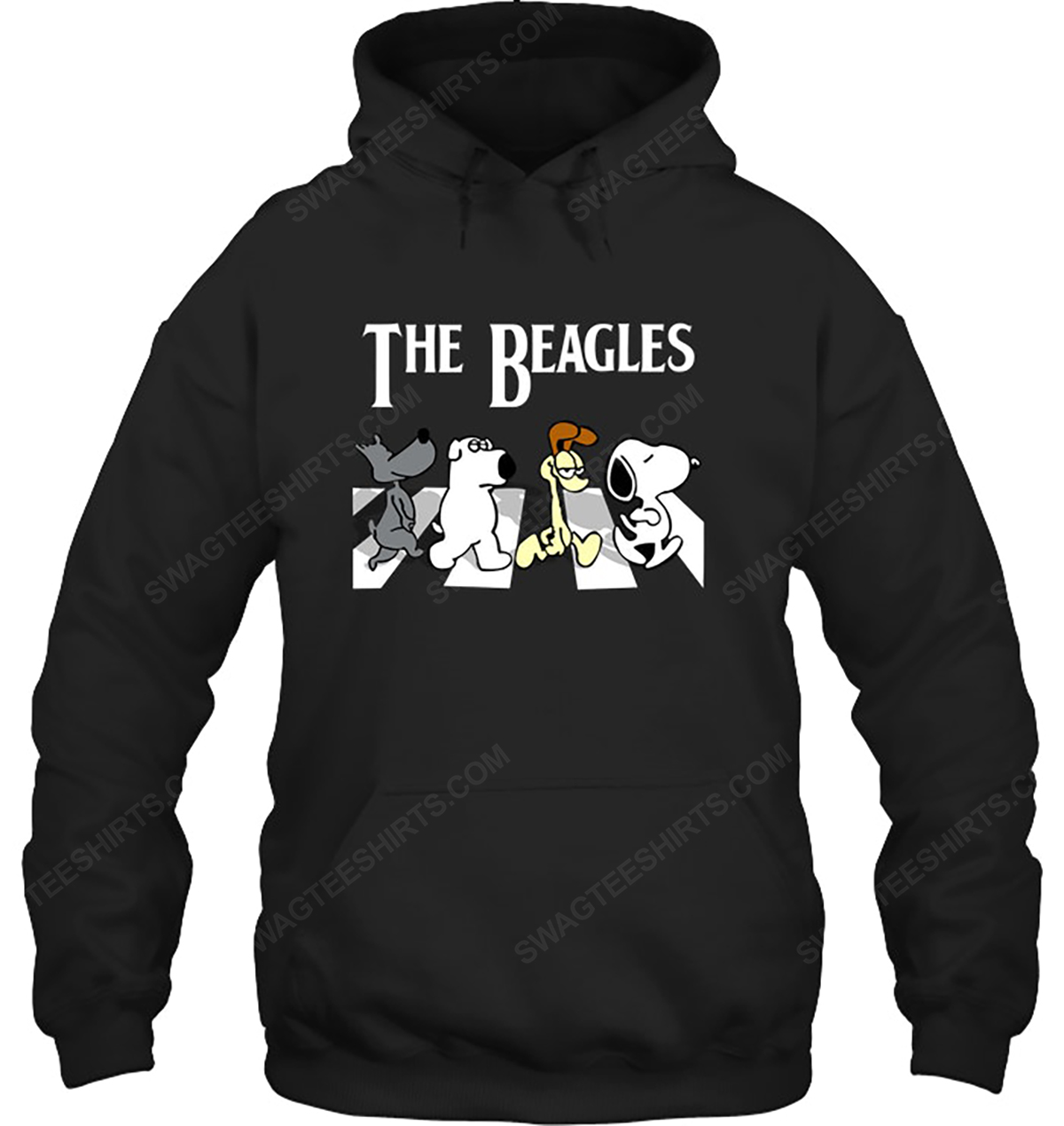 Snoopy and friends the beagles abbey road hoodie 1
