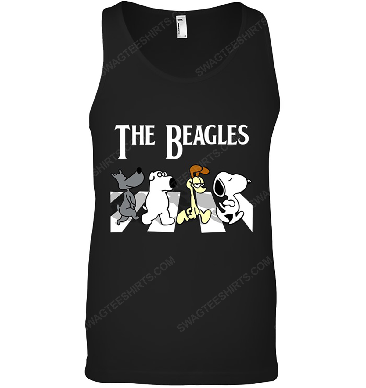 Snoopy and friends the beagles abbey road tank top 1