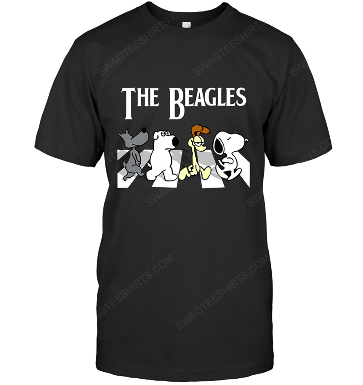 Snoopy and friends the beagles abbey road tshirt 1