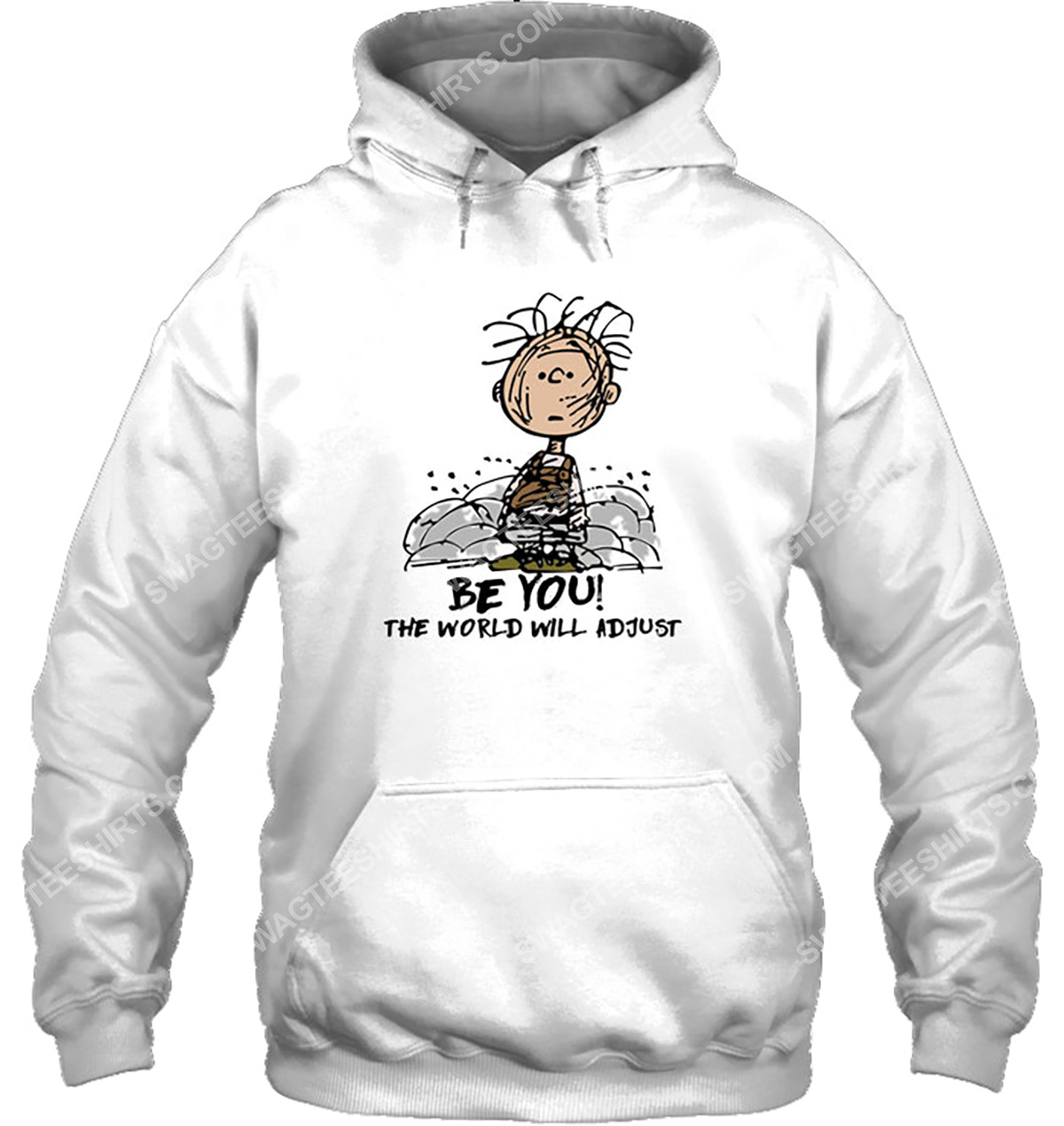 The peanuts charlie brown be you the world will adjust hoodie 1