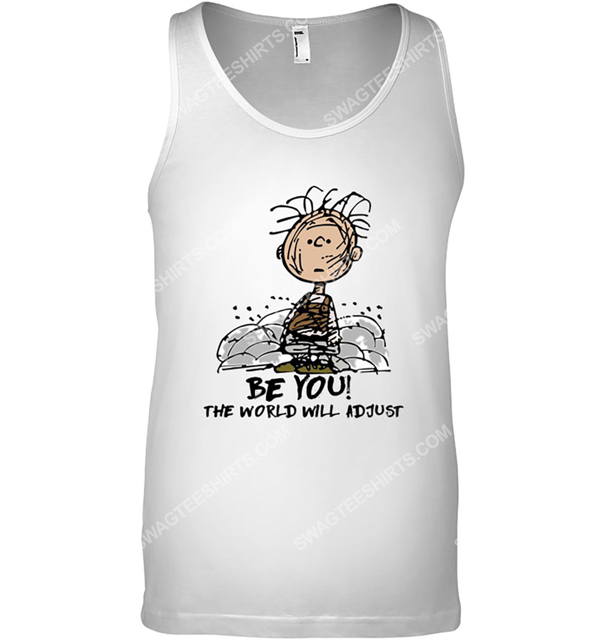 The peanuts charlie brown be you the world will adjust tank top 1