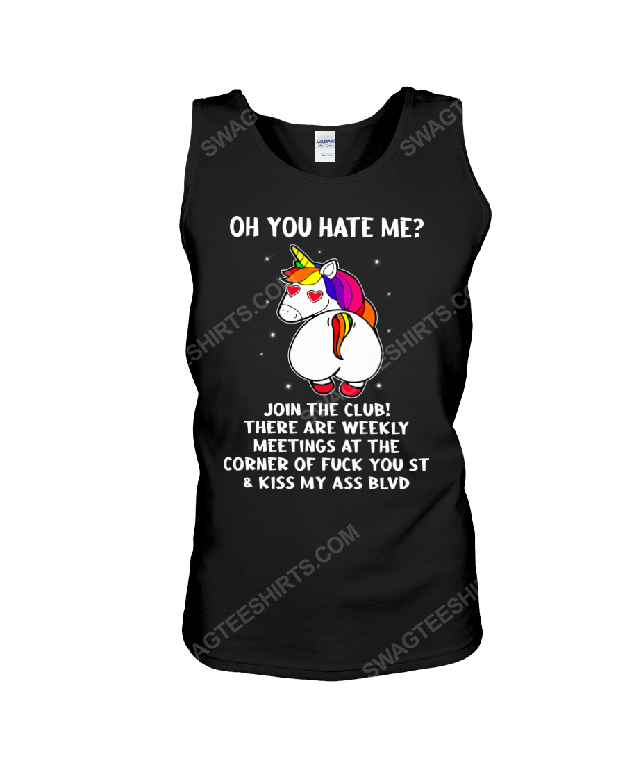 Unicorn oh you hate me join the club tank top 1
