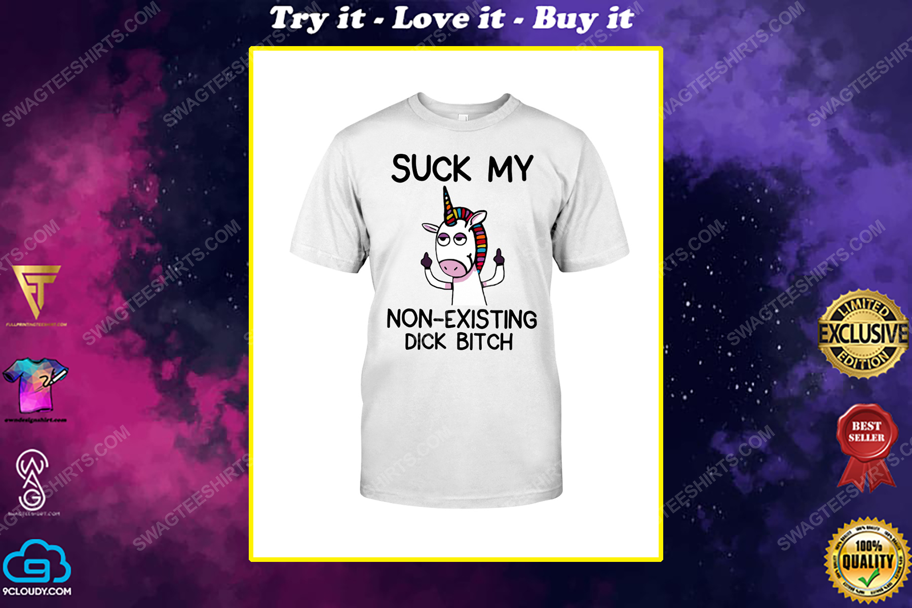 Unicorn suck my non-existing dick bitch shirt