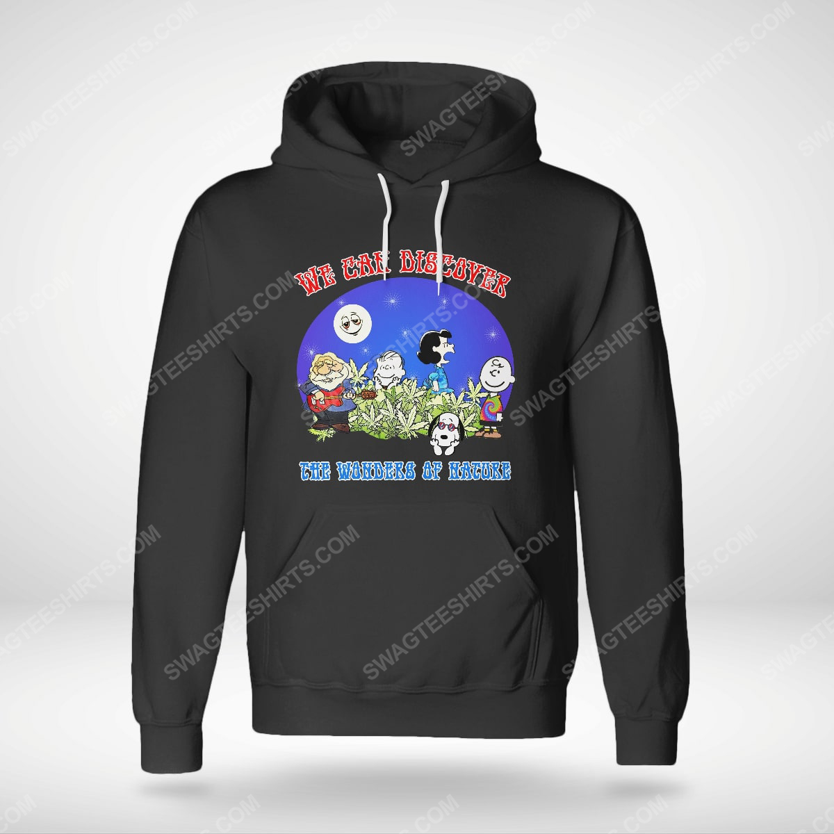 We can discover the wanders of nature charlie brown and snoopy and weed hoodie(1)