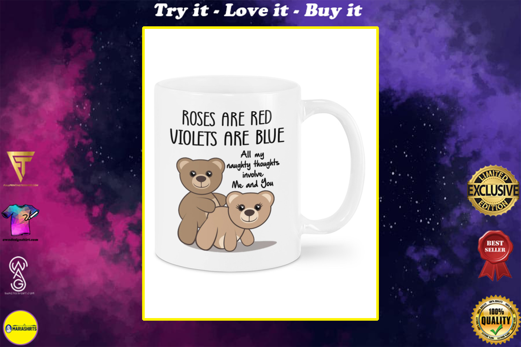 all my naughty thoughts involve me and you happy valentine's day mug
