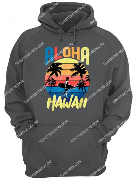 aloha hawaii hawaiian island retro vintage 1980s surf hoodie 1