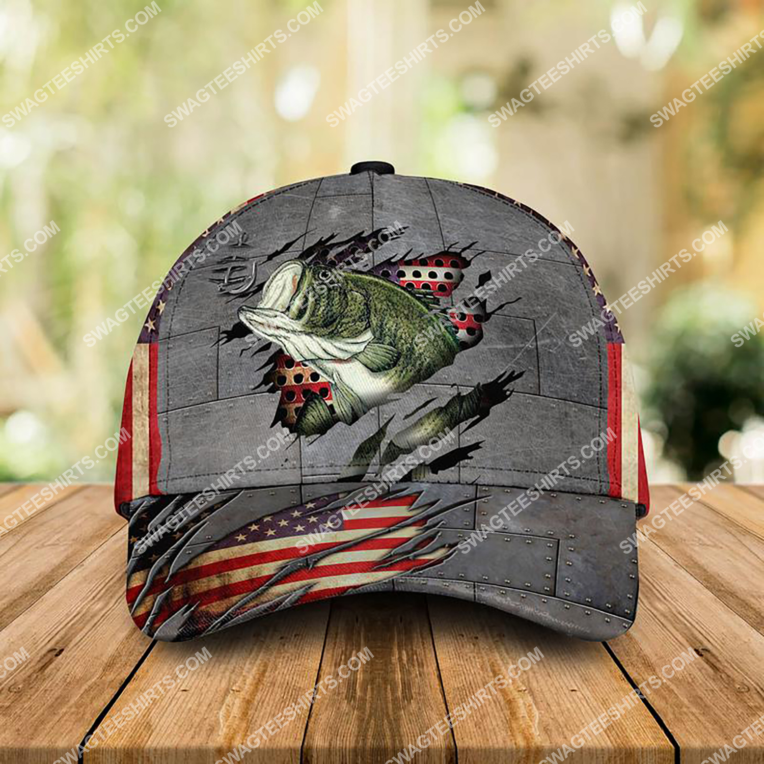 america flag and fishing camo all over printed classic cap 3 - Copy (2)
