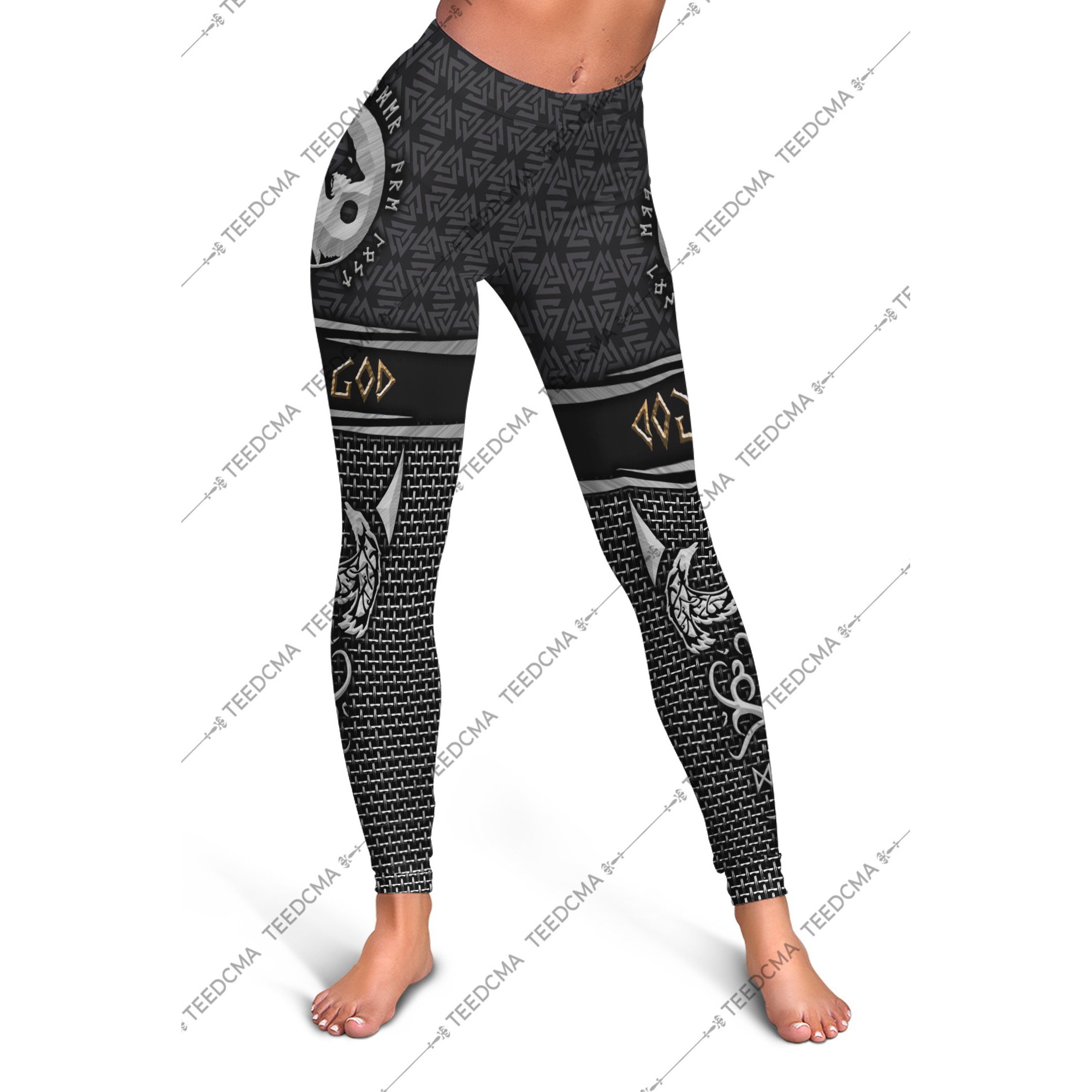 assassin's creed valhalla viking all over printed legging