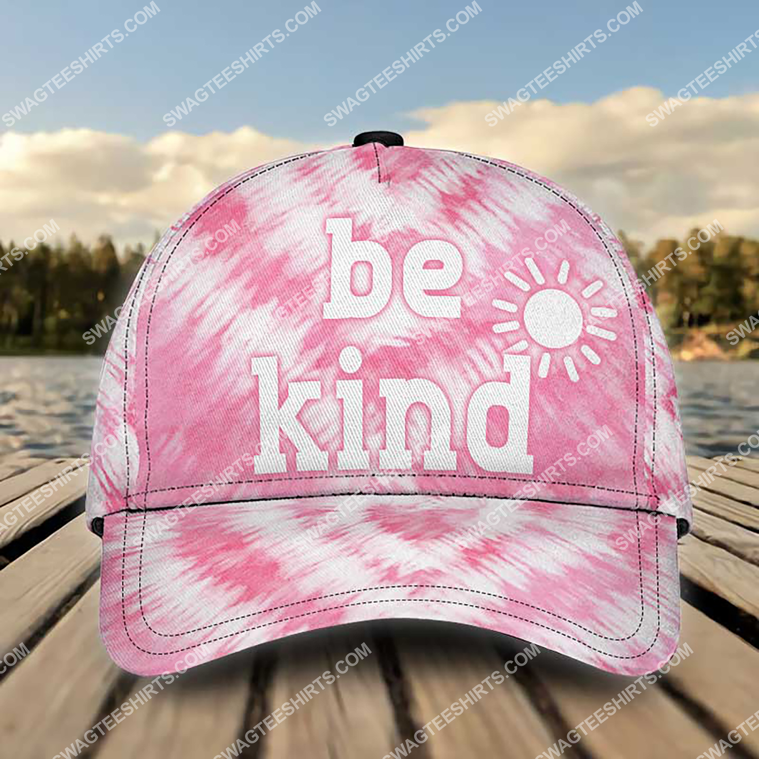 be kind tie-dye colorful all over printed classic cap 3 - Copy (3)
