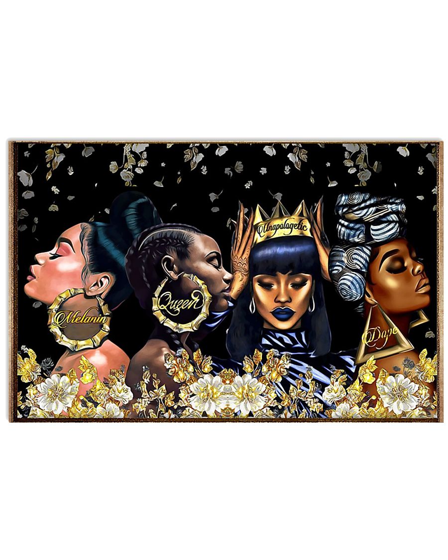 beautiful black women melanin queen unapologetic dope poster 1