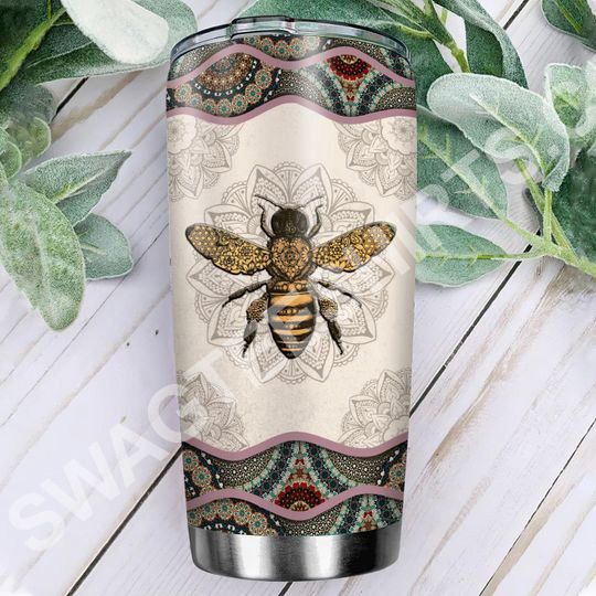 bee mandala all over printed stainless steel tumbler 3(1) - Copy