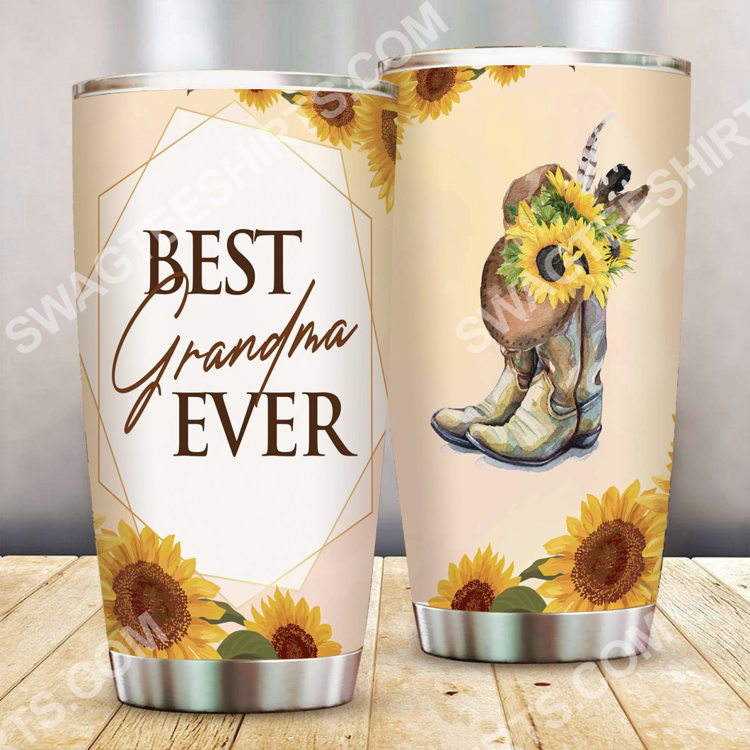 best grandma ever sunflower all over printed stainless steel tumbler 2(1) - Copy