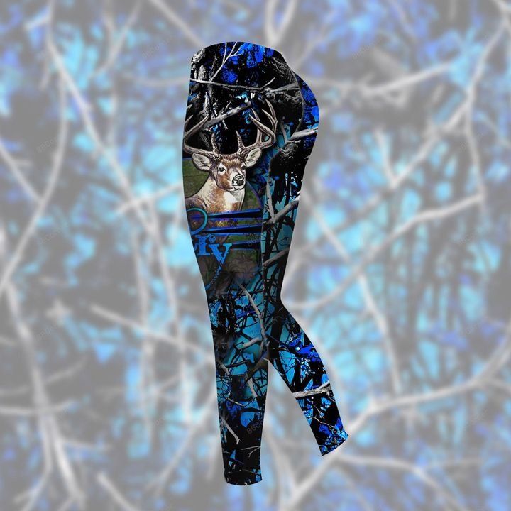 black and blue country girl for hunter all over printed legging