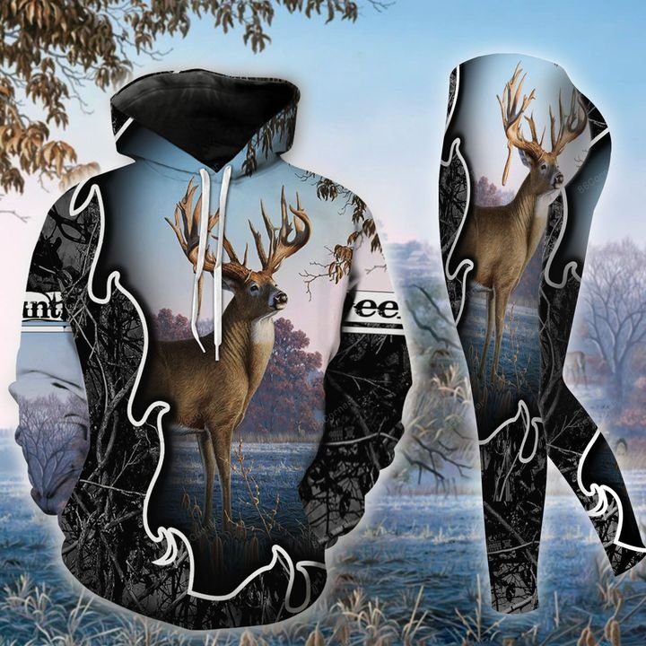 blue hunting deer for hunter all over printed shirt 2