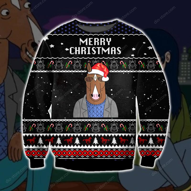 bojack horseman merry christmas ugly christmas sweater 3