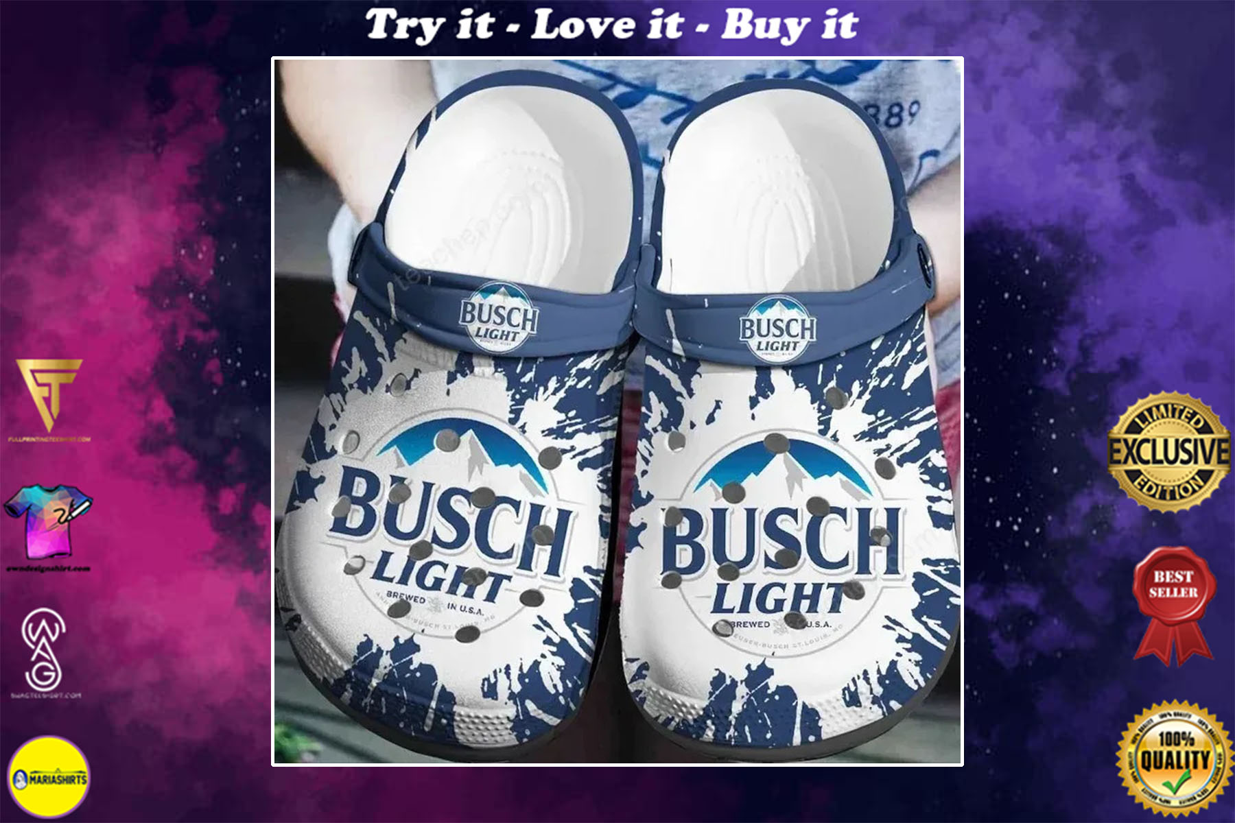 busch light beer crocband clog - Copy