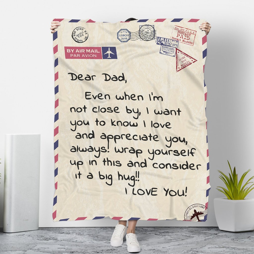by air mail dear dad wrap yourself up with this i love you blanket 2