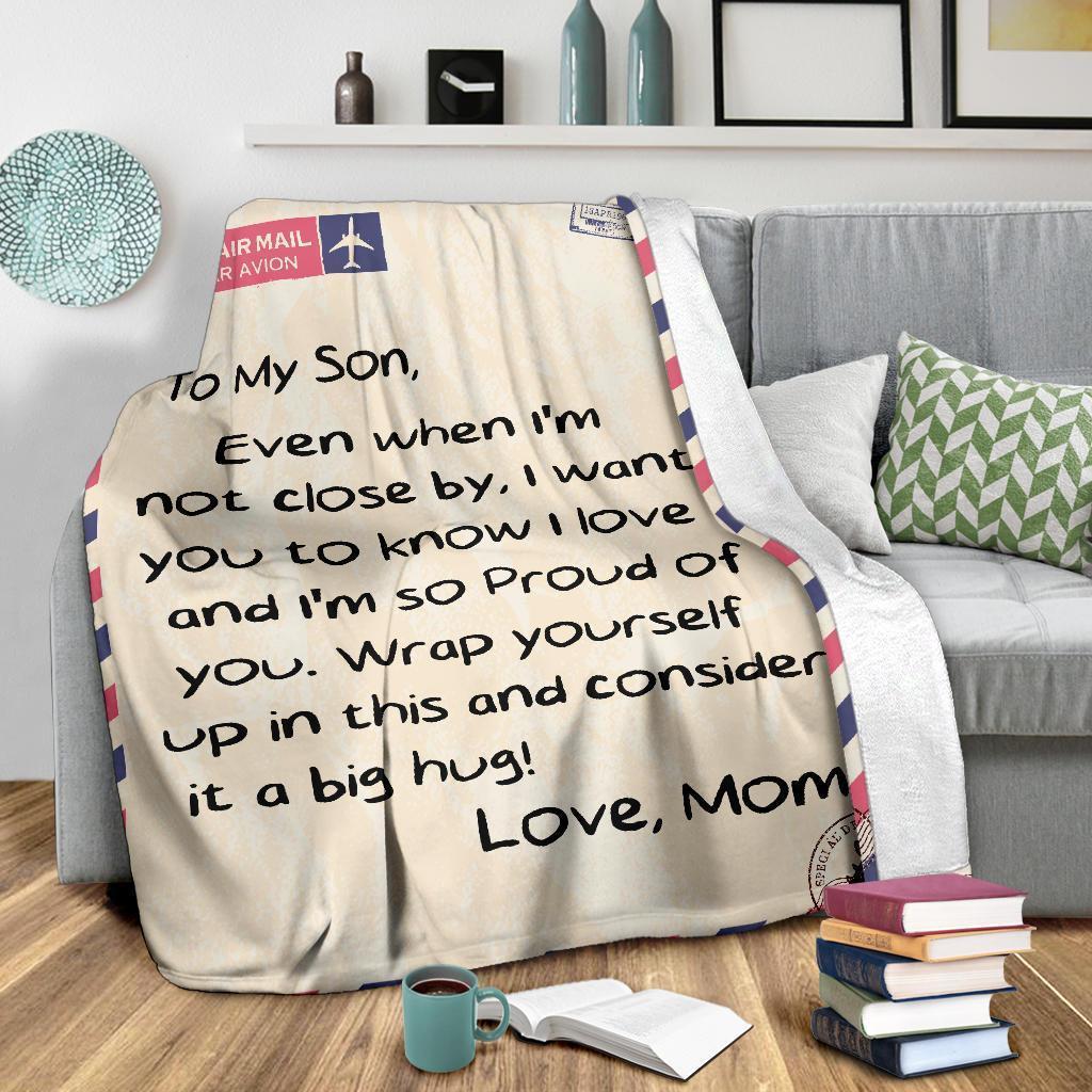 by air mail to my son wrap yourself up in this and consider it a big hug love mom blanket 3