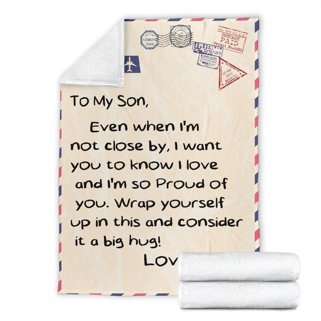 by air mail to my son wrap yourself up in this and consider it a big hug love mom blanket 4