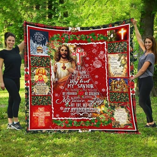 christmas Jesus is my god my king my peace my joy my everything quilt 5