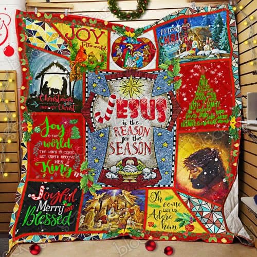 christmas begins with Christ Jesus is the reason for the season all over print quilt 2