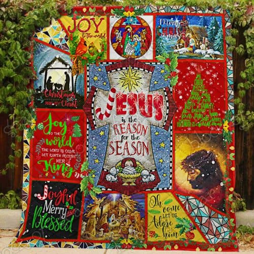 christmas begins with Christ Jesus is the reason for the season all over print quilt 3