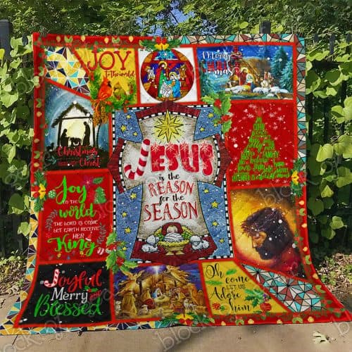 christmas begins with Christ Jesus is the reason for the season all over print quilt 4