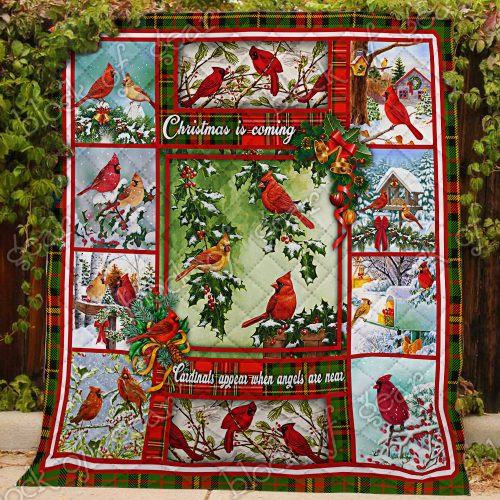 christmas cardinals bird christmas is coming cardinals appear when angels are near quilt 3