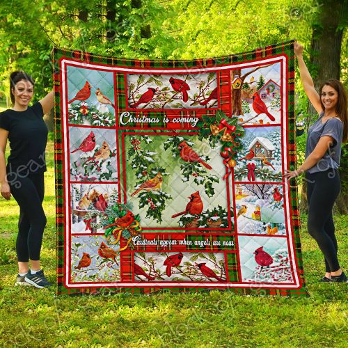christmas cardinals bird christmas is coming cardinals appear when angels are near quilt 5