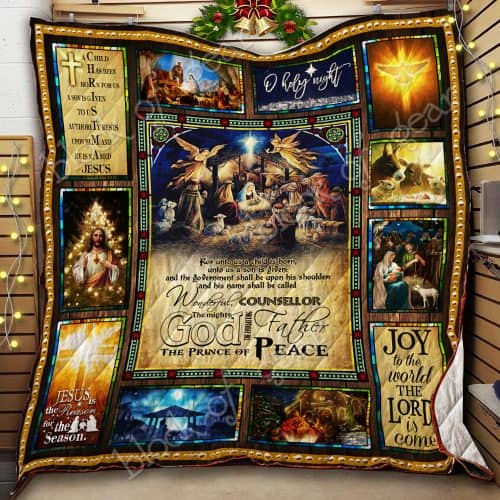 christmas joy to the world the Lord is come Jesus quilt 2