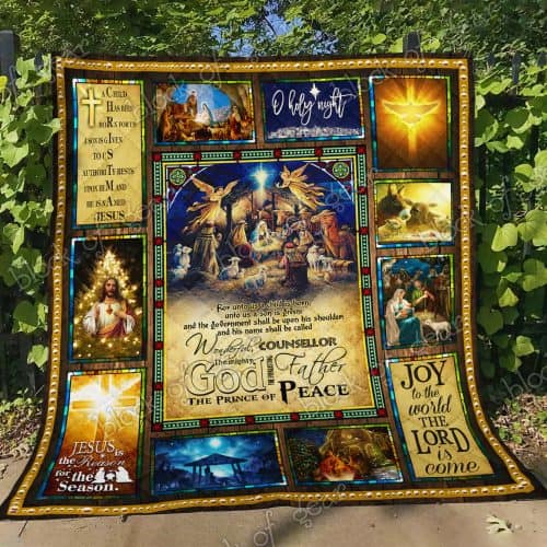 christmas joy to the world the Lord is come Jesus quilt 4