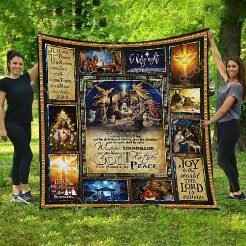 christmas joy to the world the Lord is come Jesus quilt 5