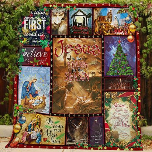 christmas time Jesus is the reason for the season all over print quilt 3