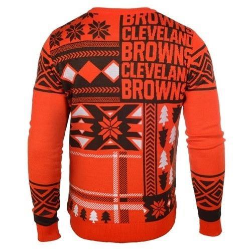 cleveland browns patches ugly christmas sweater 3 - Copy