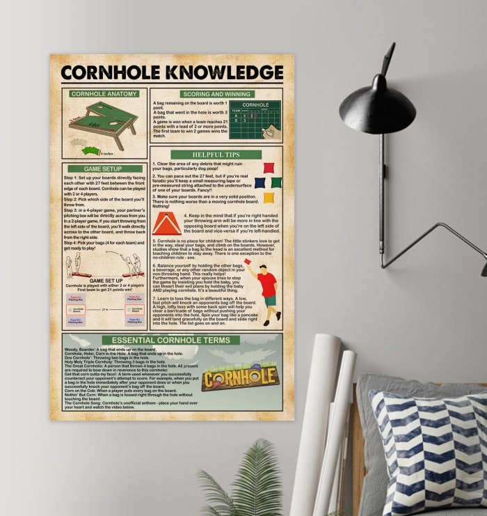 cornhole knowledge vintage poster 2